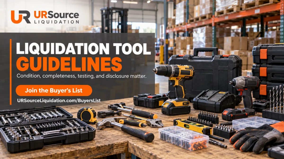 Sourcing, Testing, Pricing, and Selling Liquidation Tools