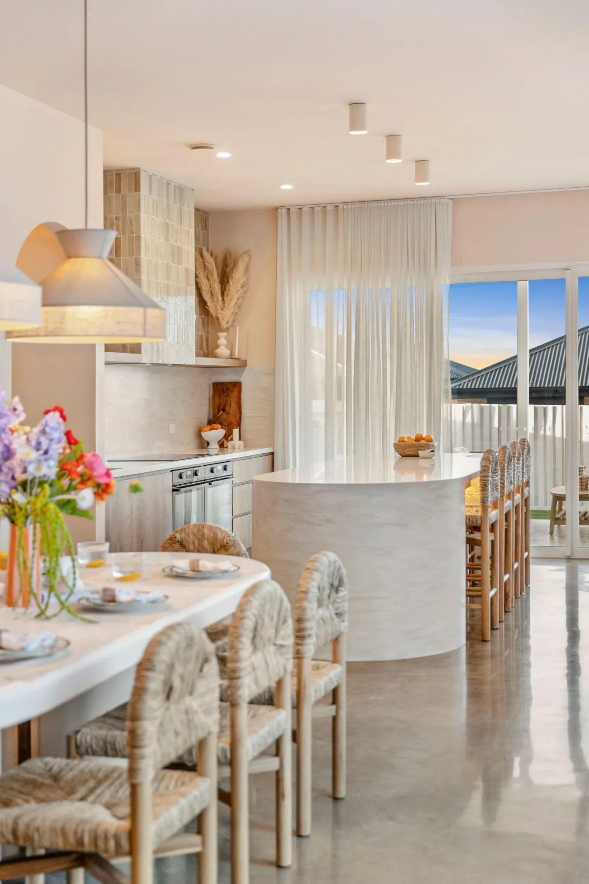 white and brown living room set