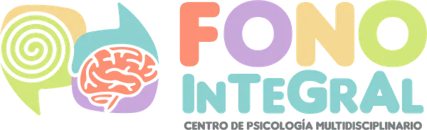 Fono Integral brand logo with colorful overlapping abstract brain/speech bubble shapes and the company name in teal and orange.