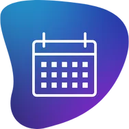 Icon representing automated appointment scheduling with a calendar