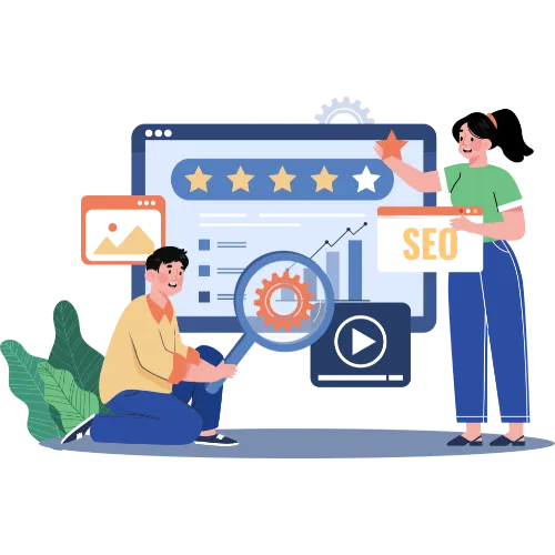 Illustration representing Go Skylevel's Digital Marketing Engine for automation and lead management