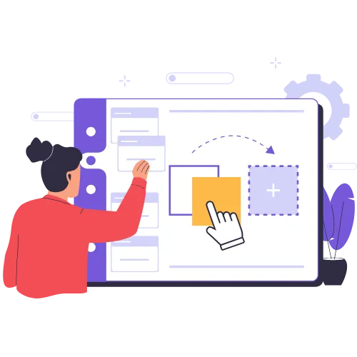 Graphic featuring the Drag-and-Drop Builder