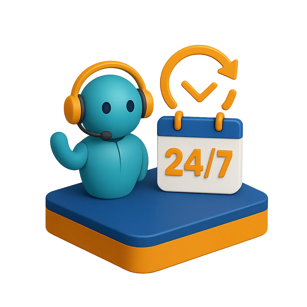 Graphic featuring the 24/7 Availability