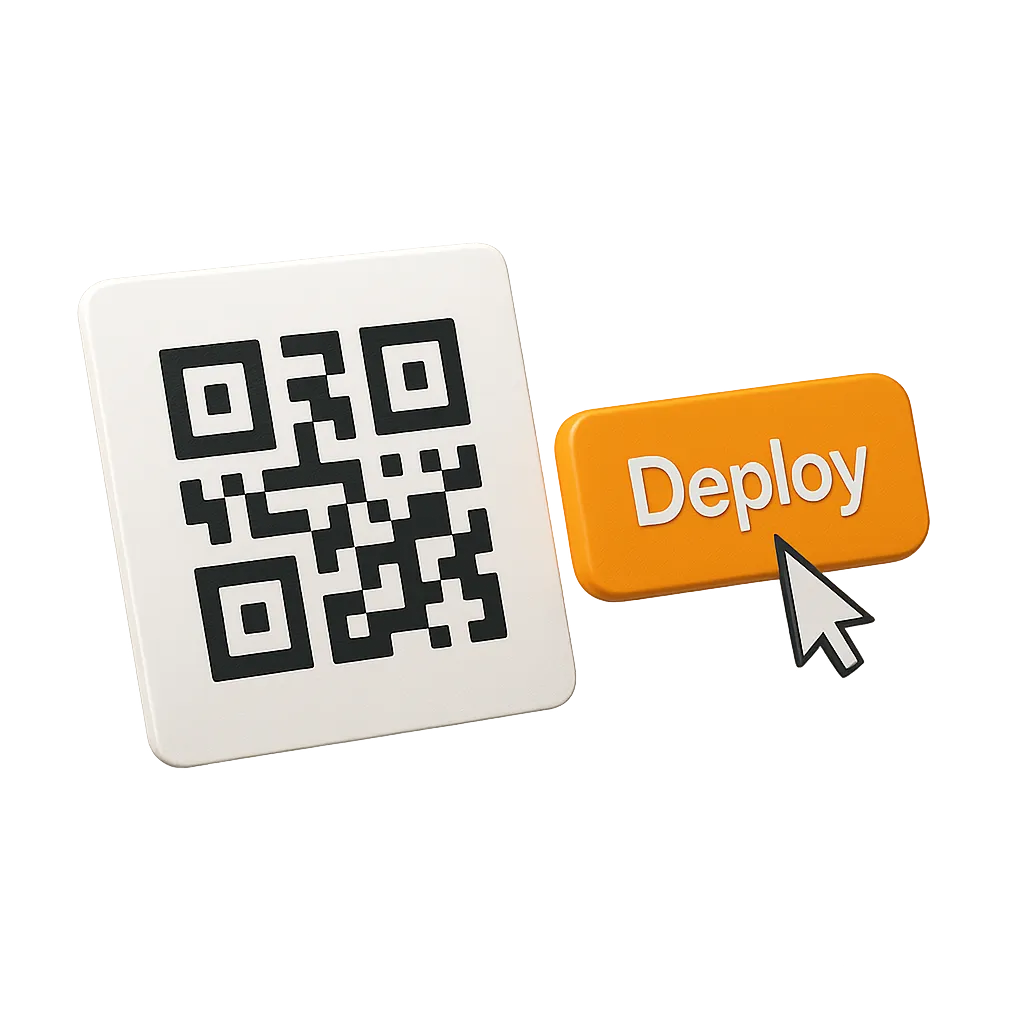 Illustration representing Create & Deploy High-Impact QR Codes in 3 Steps