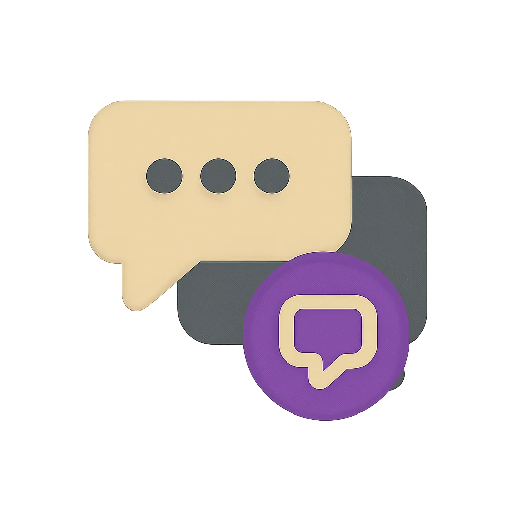 Graphic showcasing Built-In Team Chat