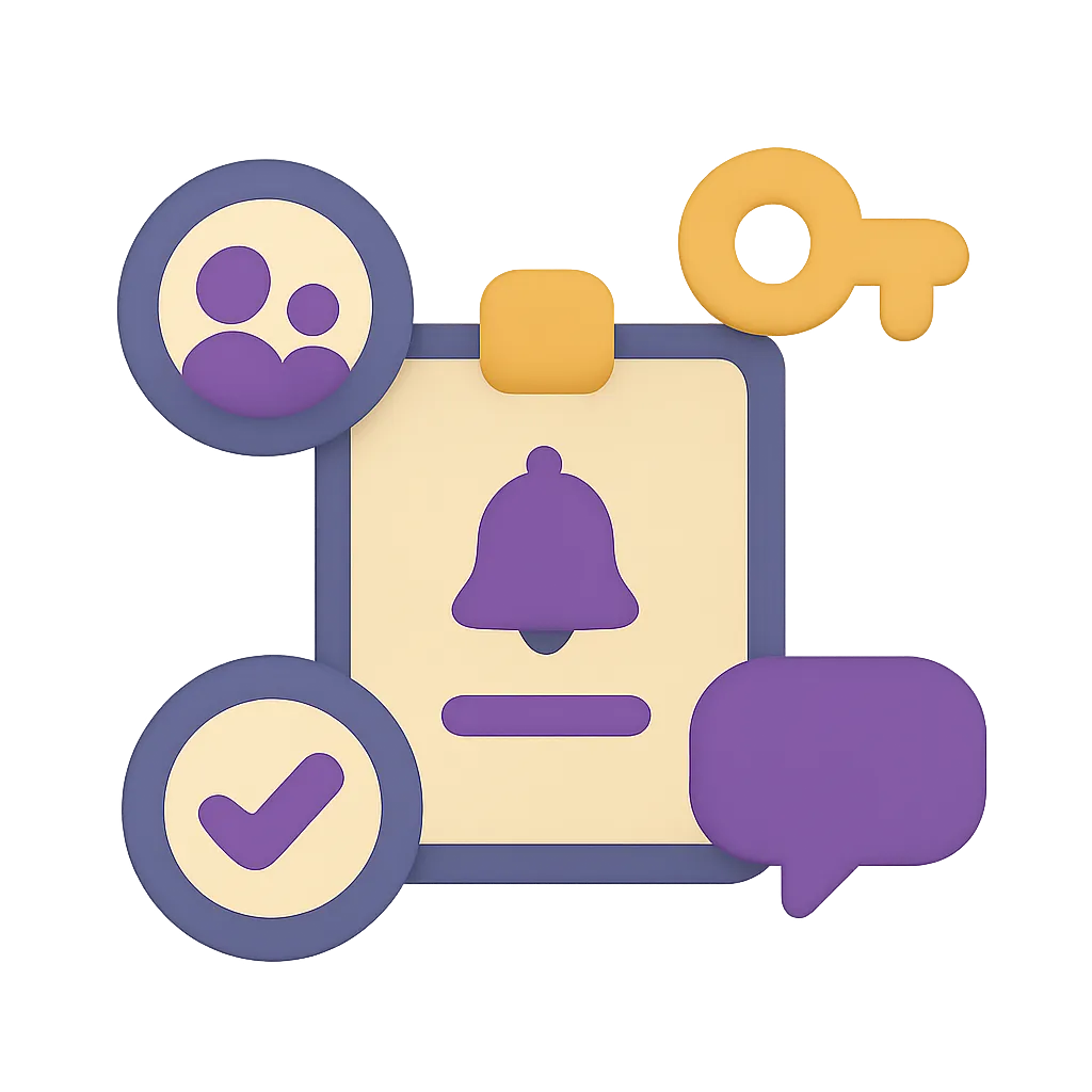 Illustration representing Set Up, Assign Roles & Start Collaborating Instantly