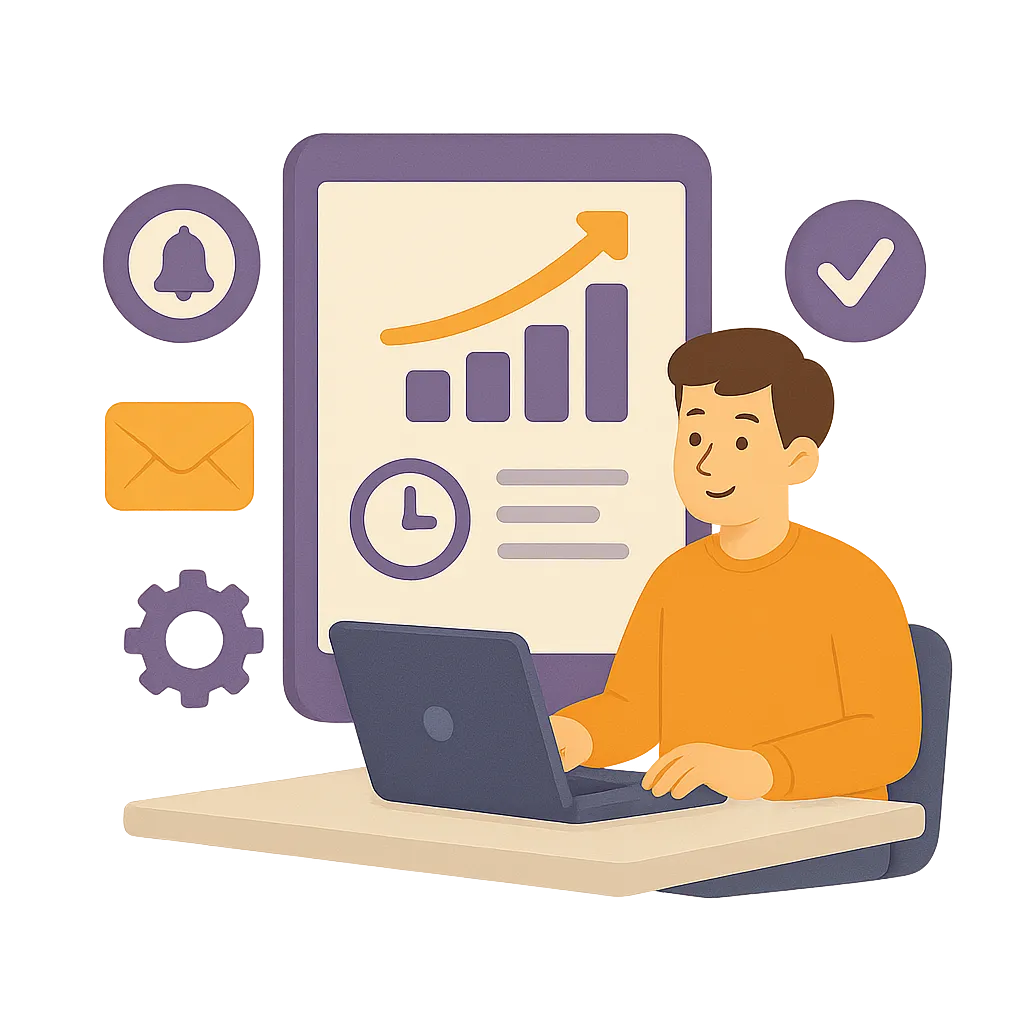 Illustration representing how Real-Time Data That Powers Your CRM and Decision-Making