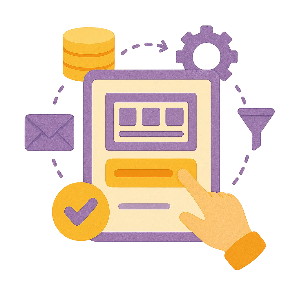 Illustration representing Create, Capture & Use Custom Data in 3 Simple Steps