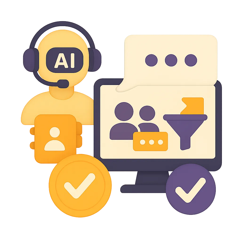 Illustration representing Smart Conversations That Feed Your Funnel