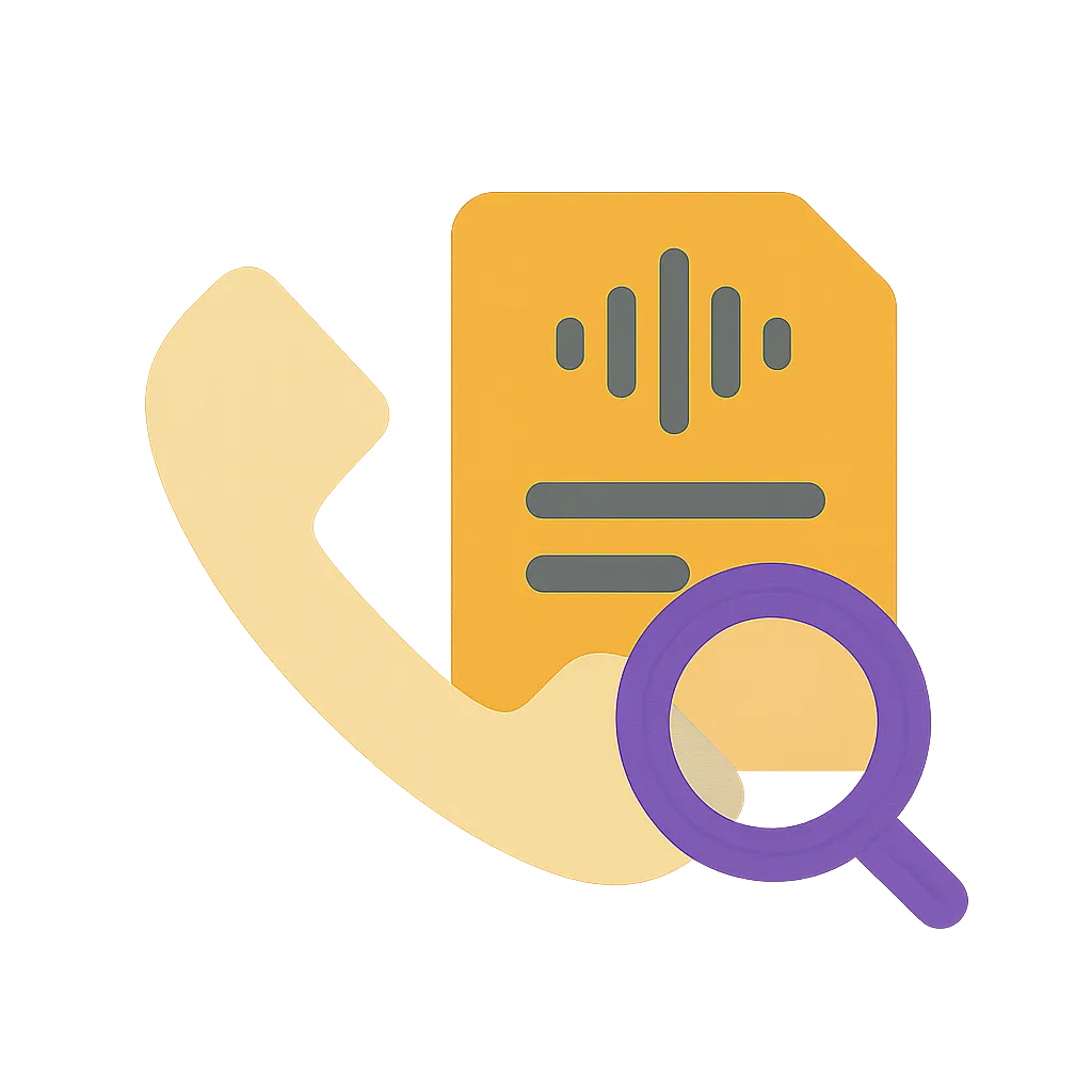 Graphic featuring the Call Insights & Transcripts