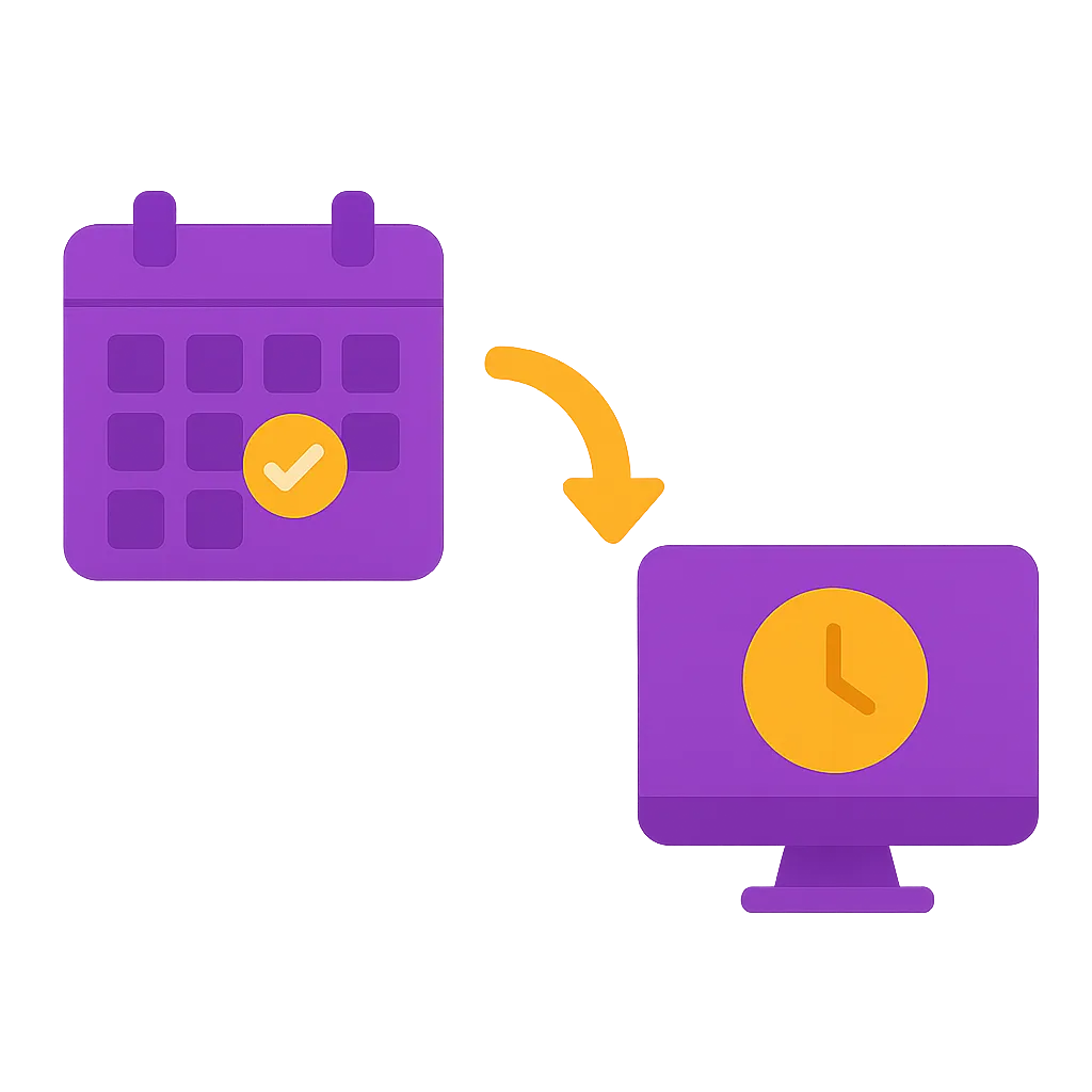 Illustration of fully automated booking and appointment scheduling with Go Skylevel CRM