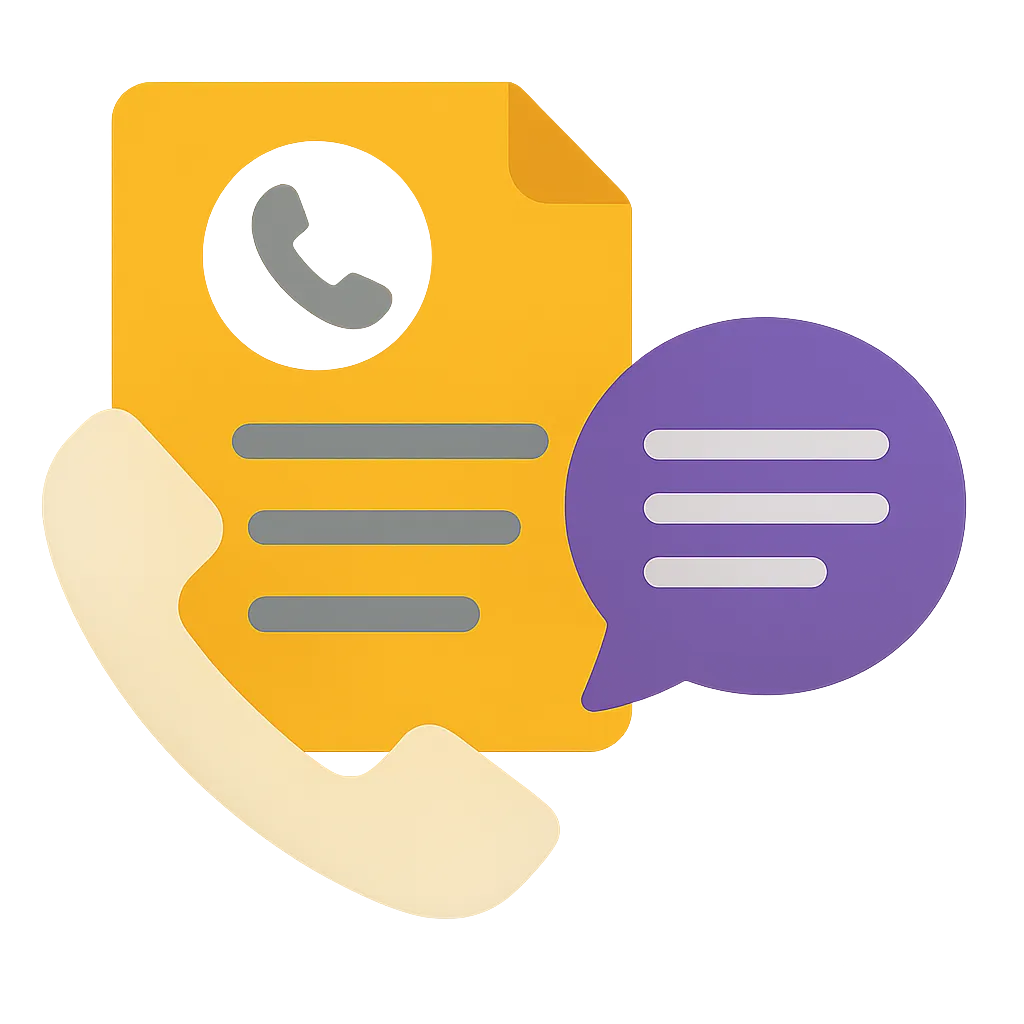 Graphic featuring the Call Logs & Transcripts