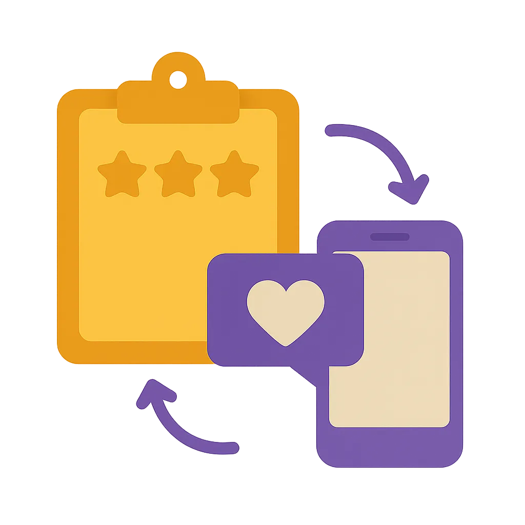 Graphic showcasing Automated Review  Requests