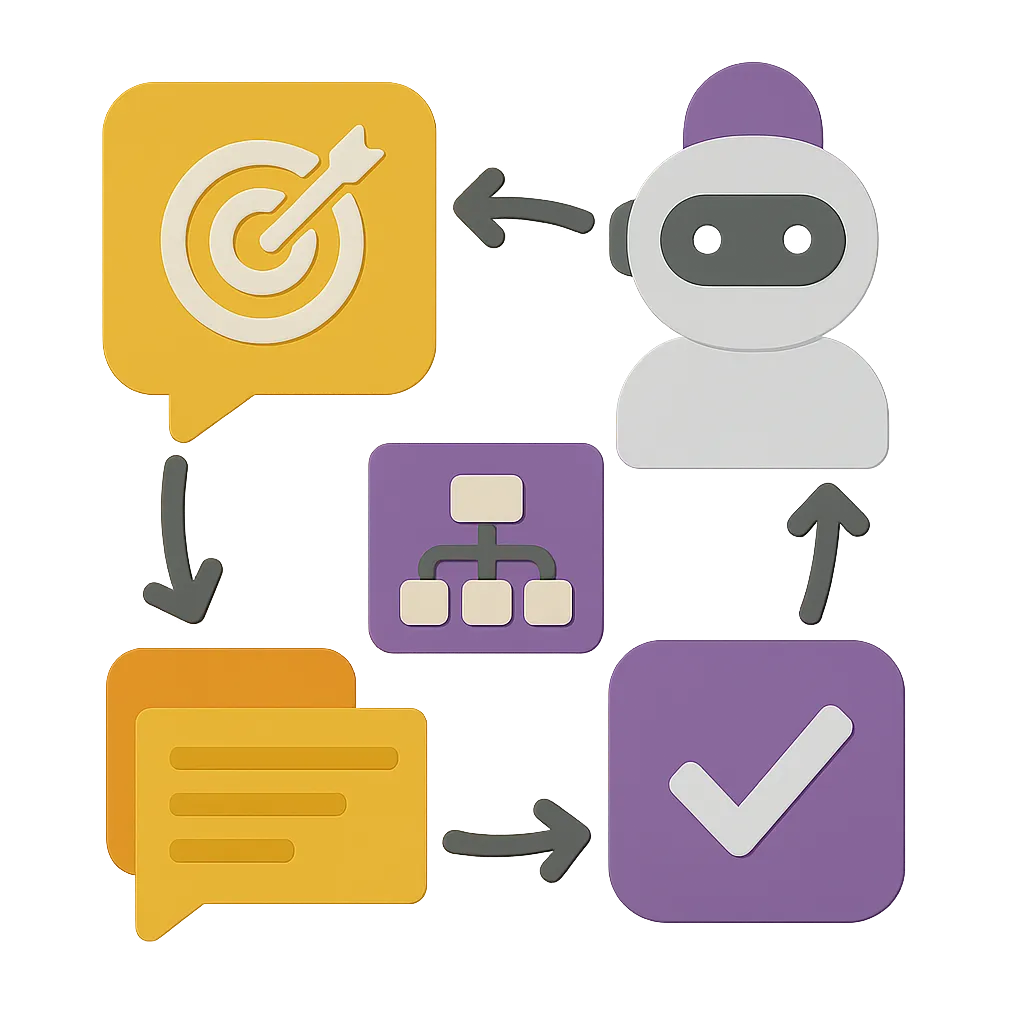 Illustration representing Describe, Deploy & Optimise in 3 Simple Steps