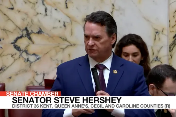 Senate Minority Leader Steve Hershey in Session