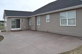 Smooth finish concrete patio installation in Mooresville NC