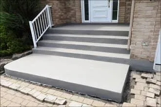 New concrete entrance steps and landing in Mooresville NC