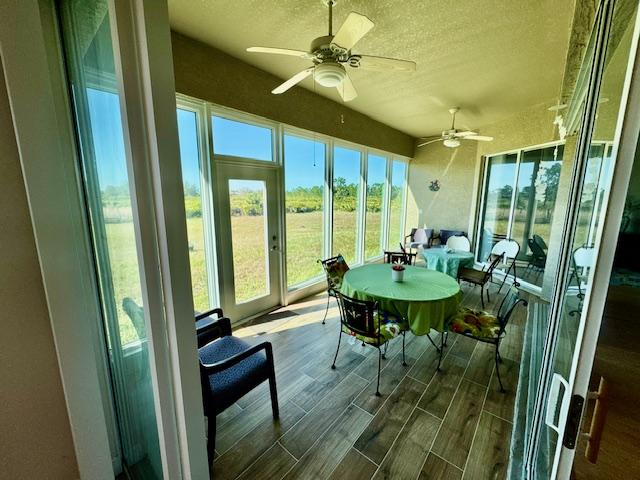 Enclosed patio with outdoor views in Punta Gorda home