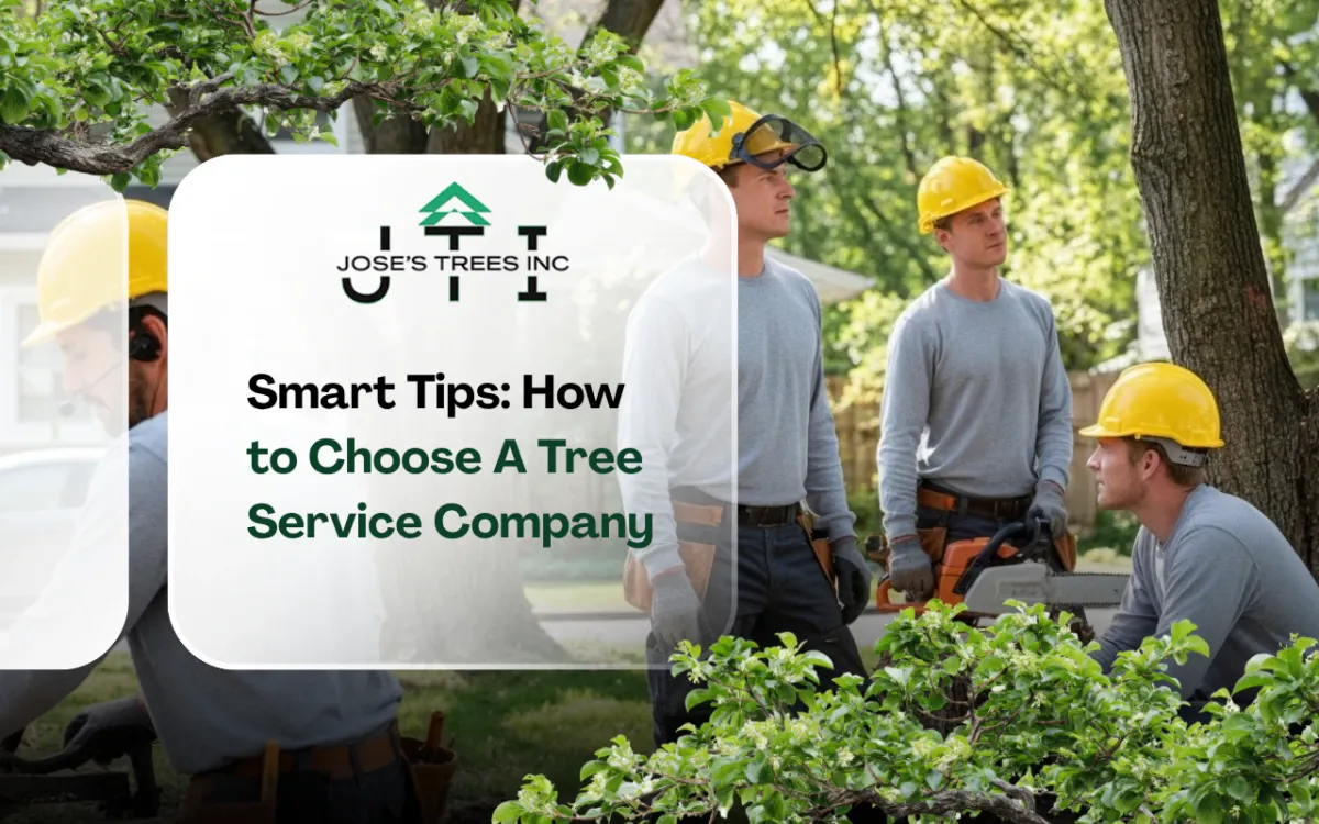  Insured tree service company crew working safely in a yard