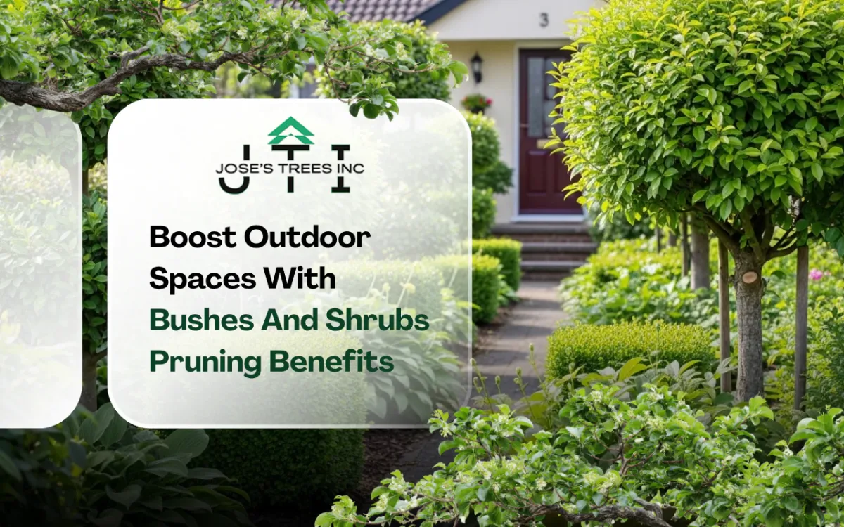 Front yard showing bushes and shrubs pruning benefits