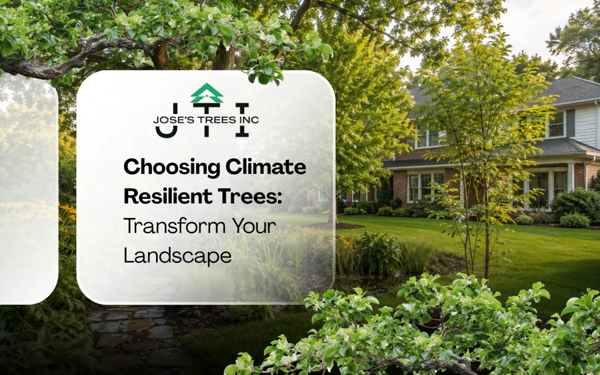 Climate resilient trees growing in a Northern Illinois residential landscape
