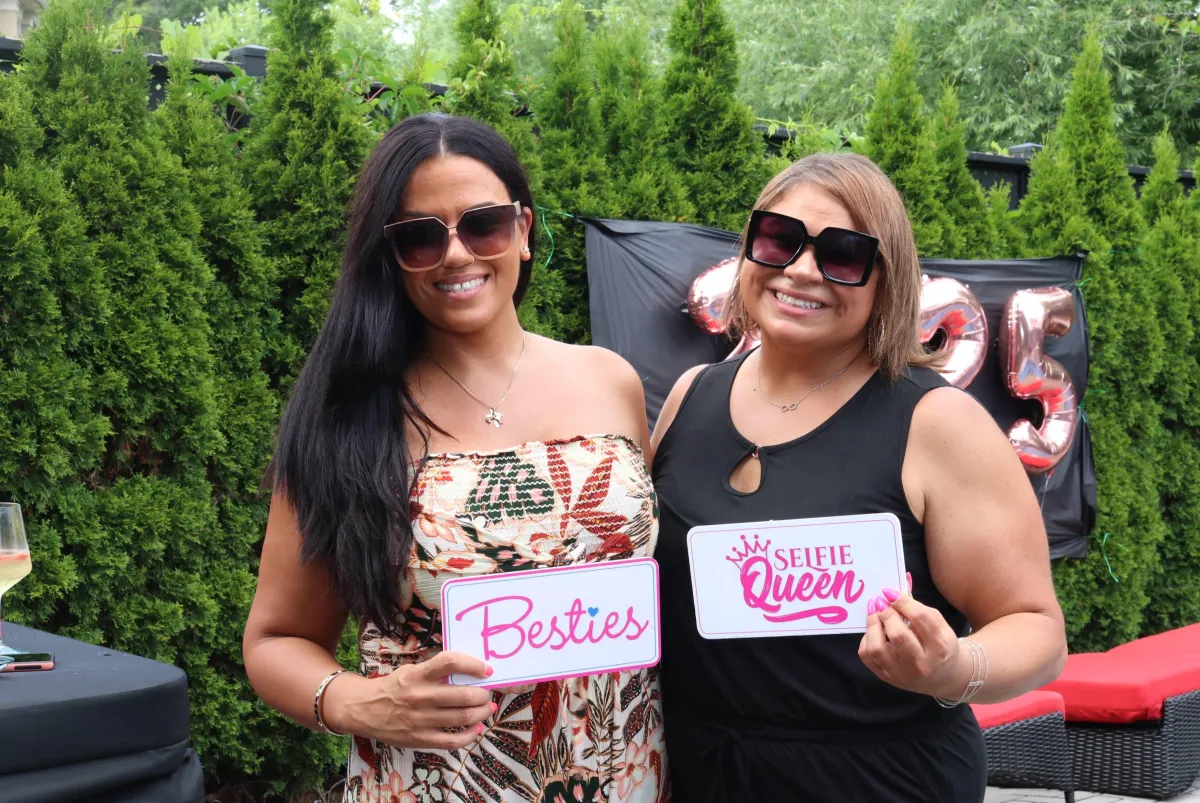 Outdoor Photo Booth rental entertaining guests during a private celebration in Vaughan