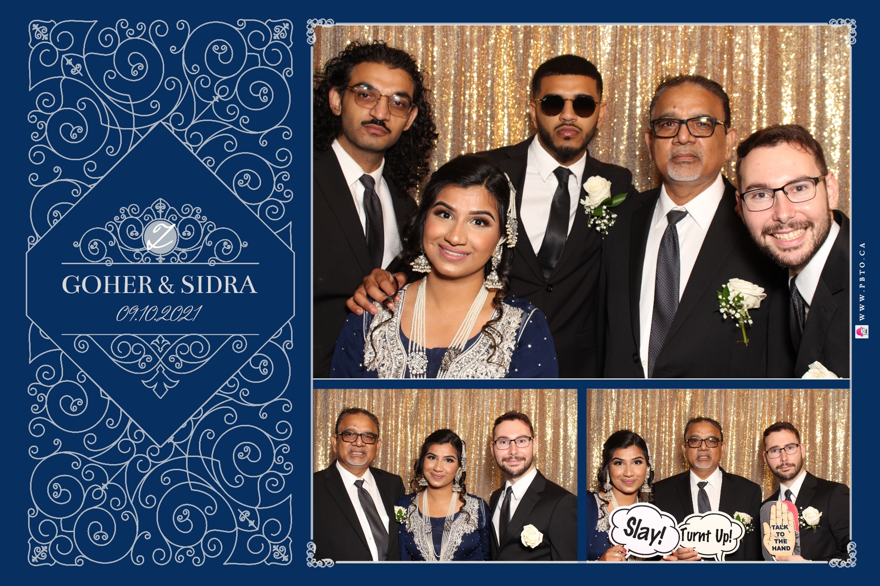 Custom wedding Photo Booth print template created for a luxury wedding in Vaughan