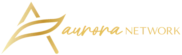 Aurora Network in Gold Logo