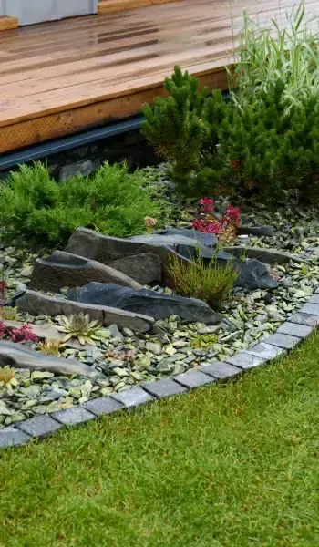 Landscaping company in Hinton AB completing sod installation and yard design at residential