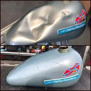 motorcycle fender dent removal