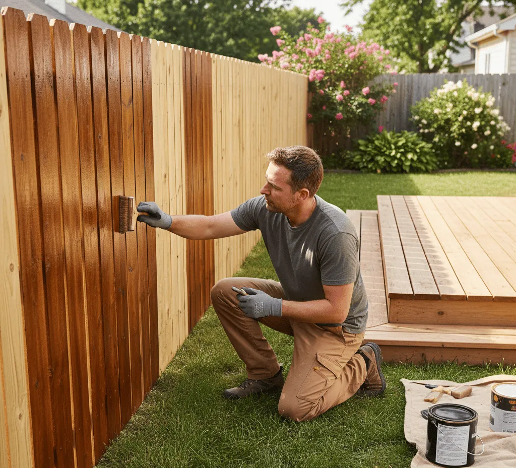 Deck/fence staining in Signal Mountain