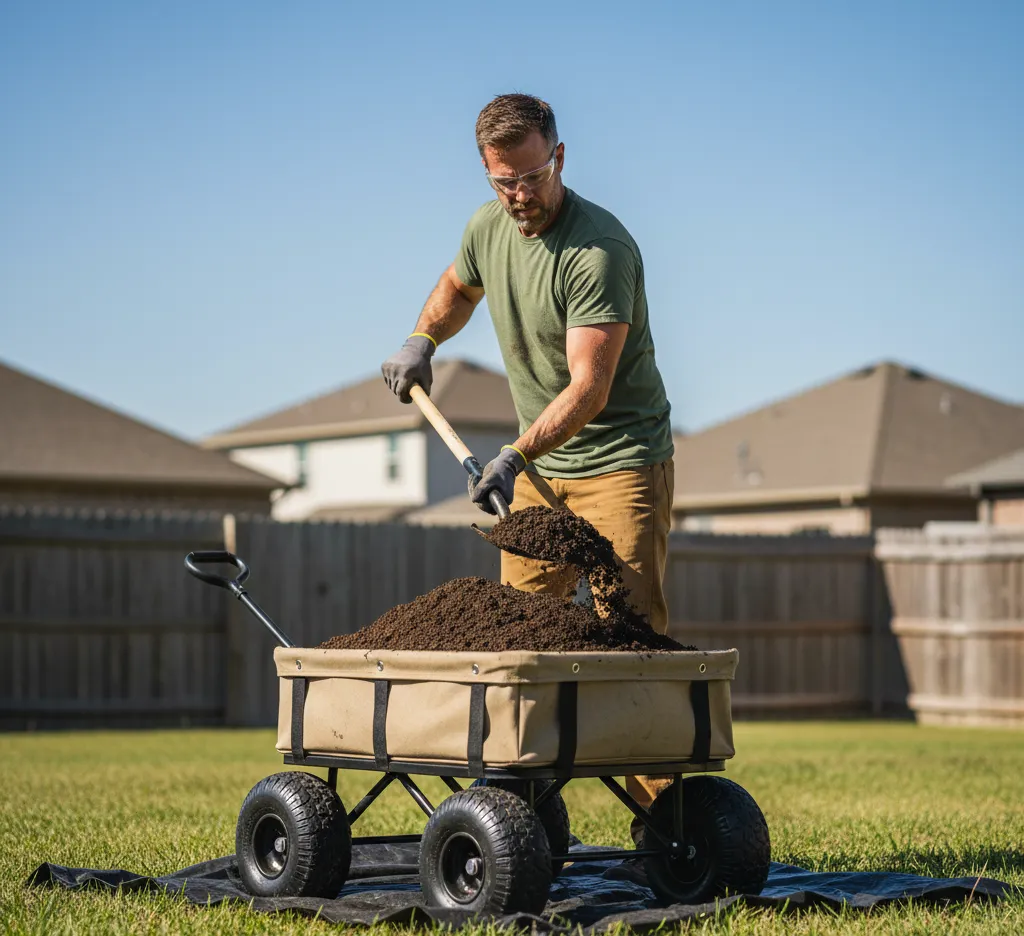 Dirt pile moving in Signal Mountain