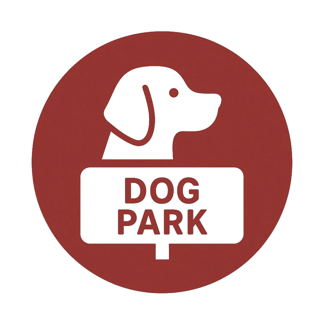 Pets running in the fenced dog park at Possum Kingdom RV Resort