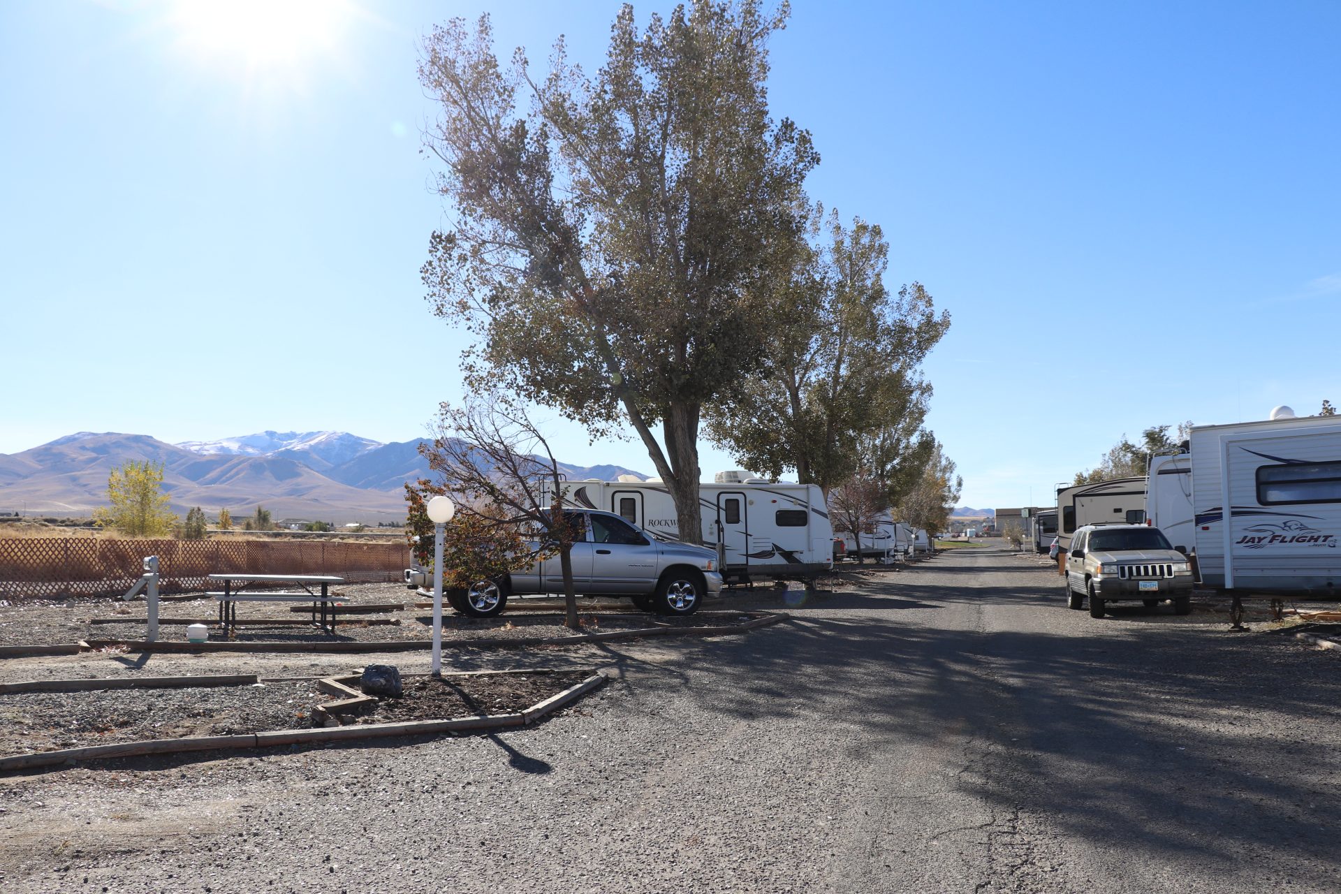 spacious clean back in sites for long term stays a silver state rv park