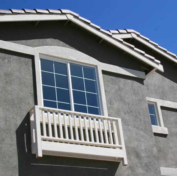 Worker repairing a garage door