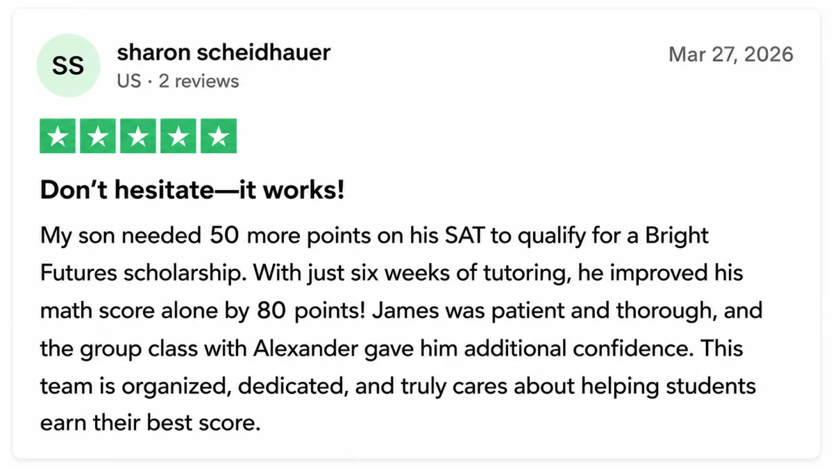 Trustpilot review screenshot goes here