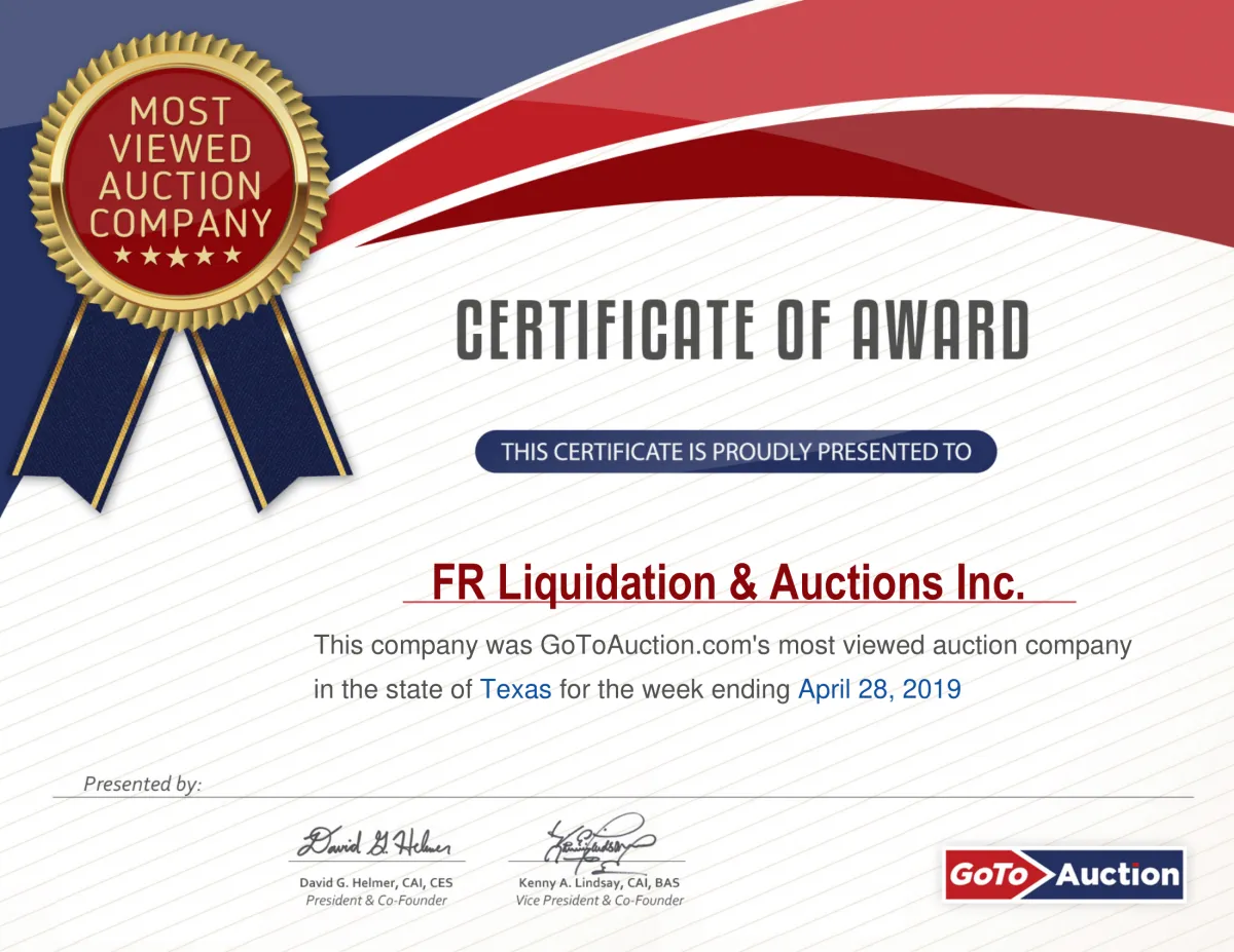 Most viewed auction company award Gotoauction.com