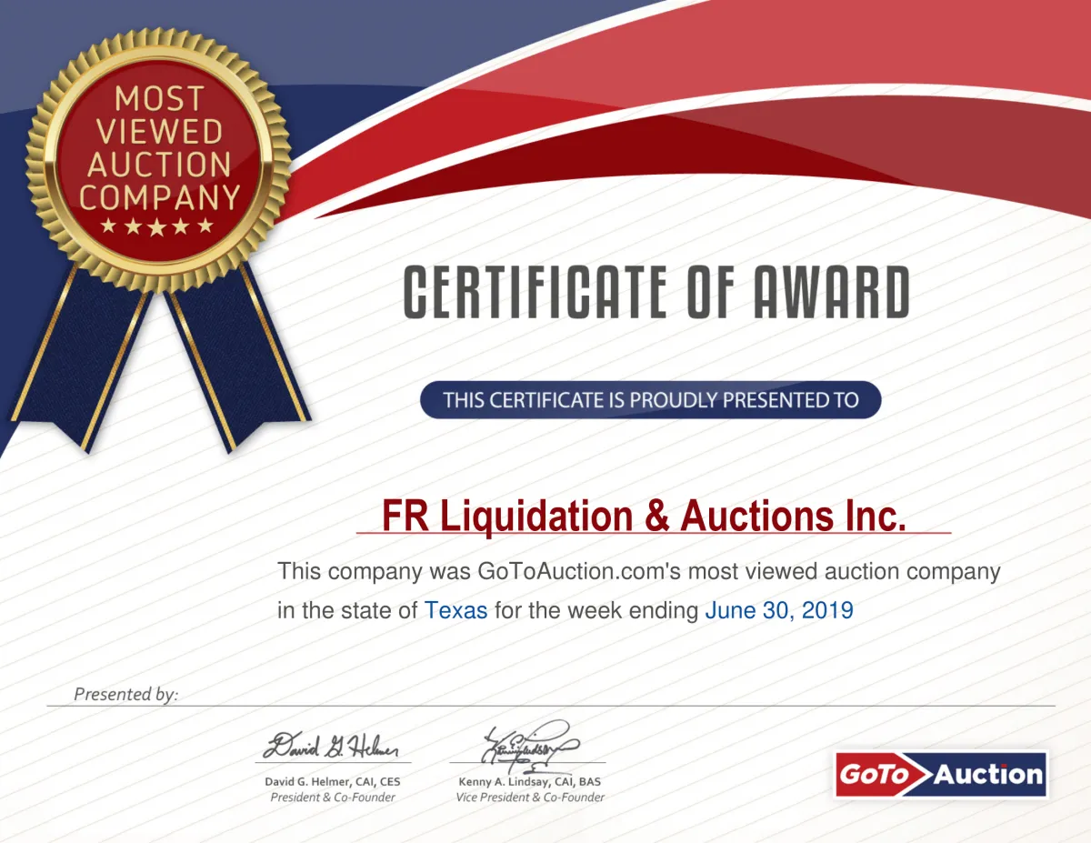 Most viewed auction company award Gotoauction.com