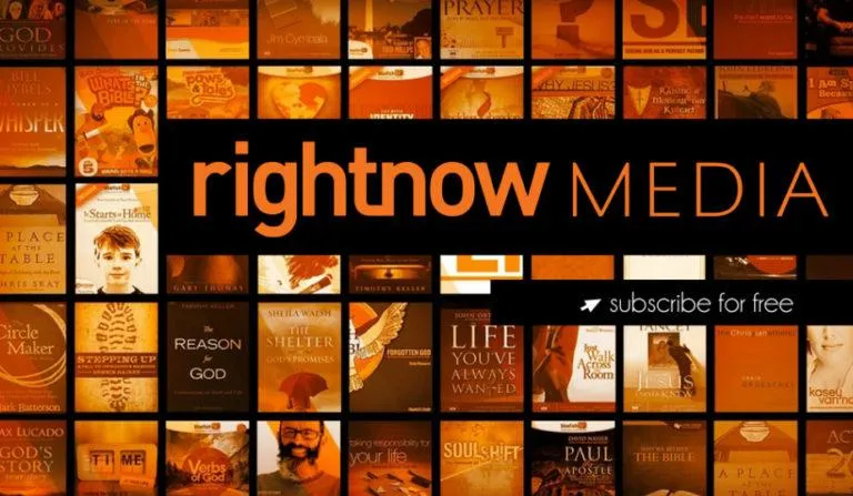 RightNow Media streaming library thumbnails for Sunday worship and discipleship at Paris Kentucky church.
