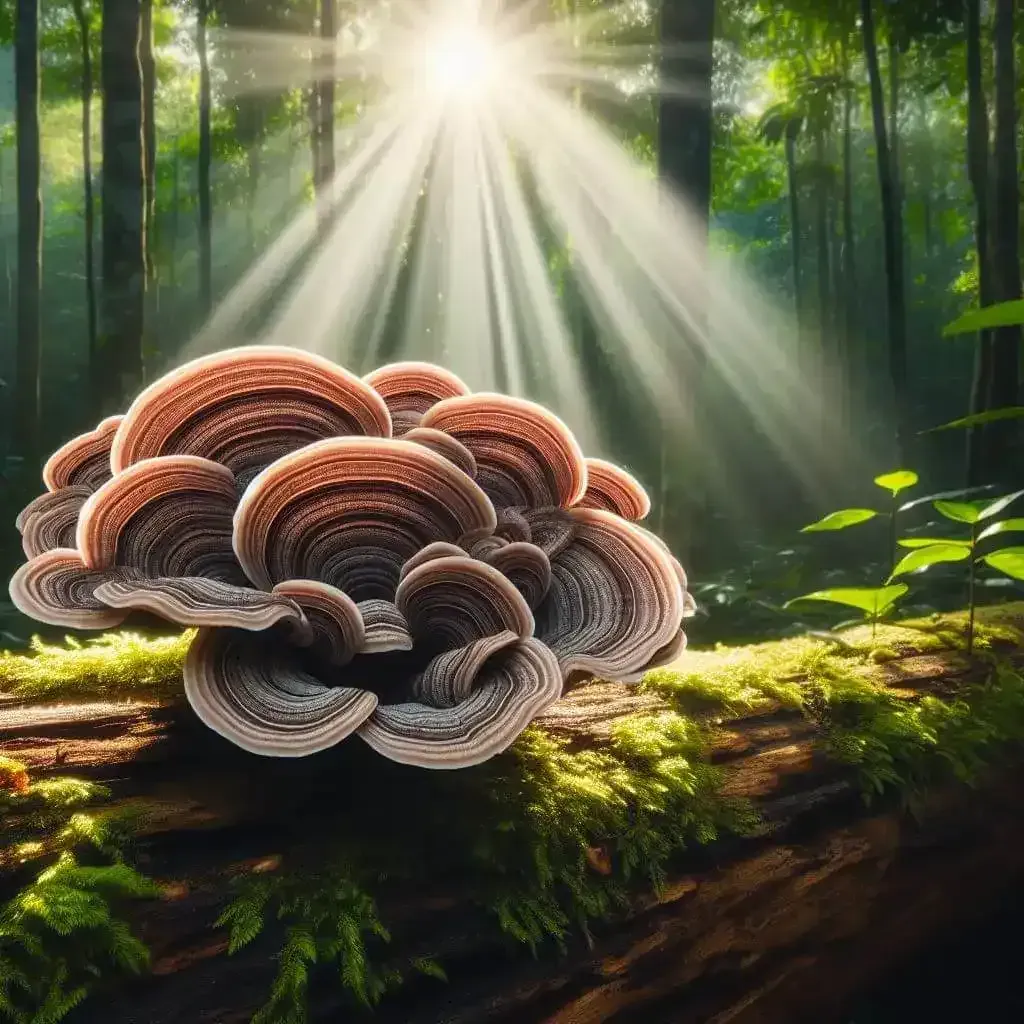 Turkey tail medicinal mushroom