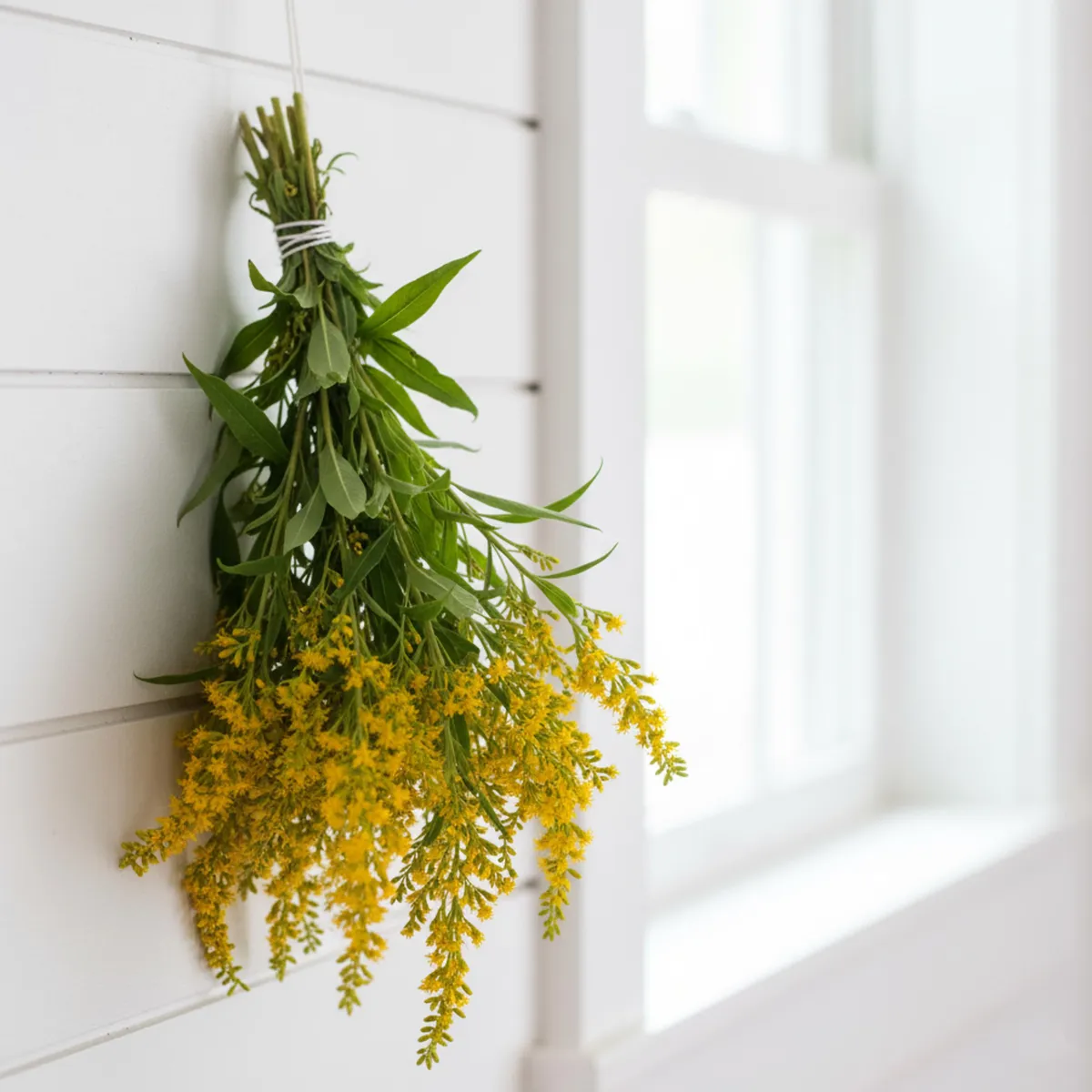 hanging goldenrod to dry