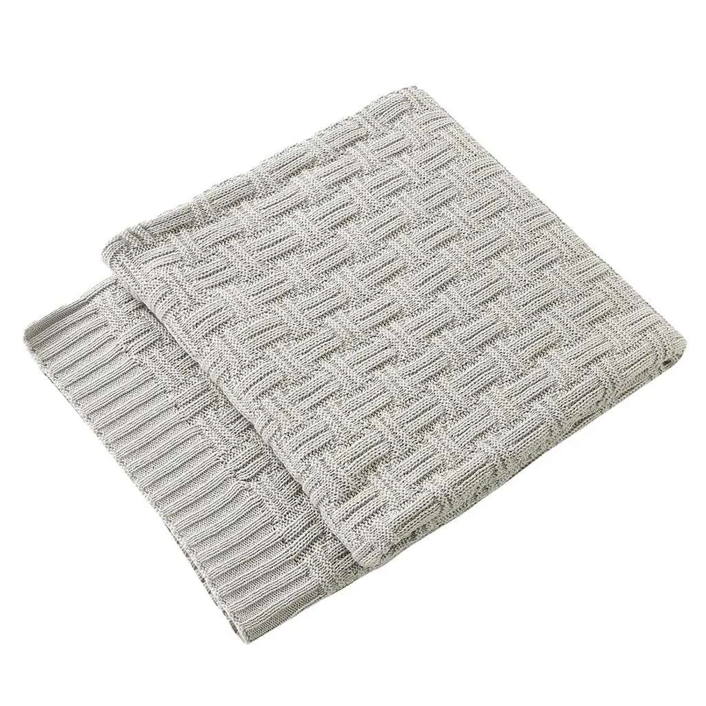 cotton knit throw blanket