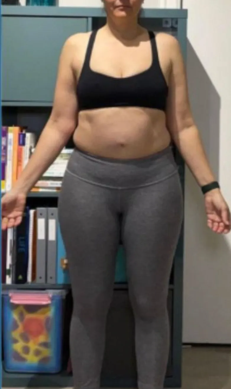 Christina before starting the program