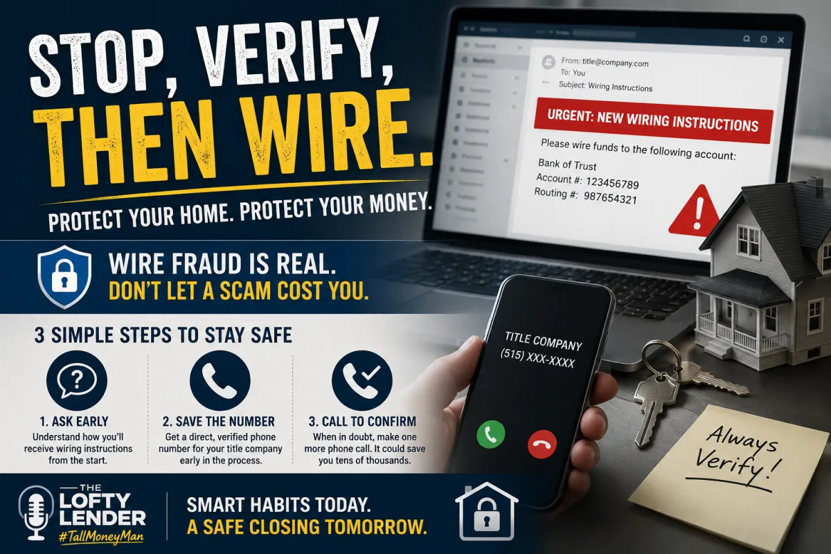 phone call from fraudulent title company calling to verify fake wire