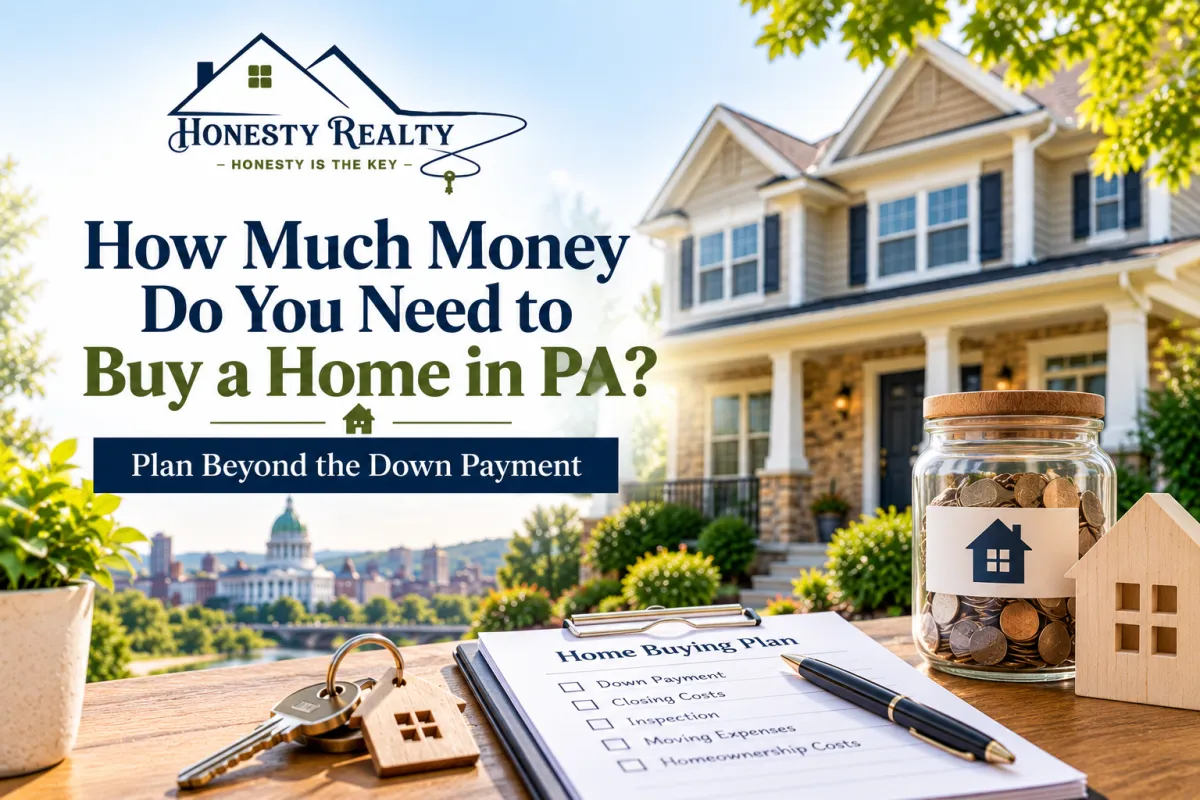 Pennsylvania home buyer planning money needed to purchase a home
