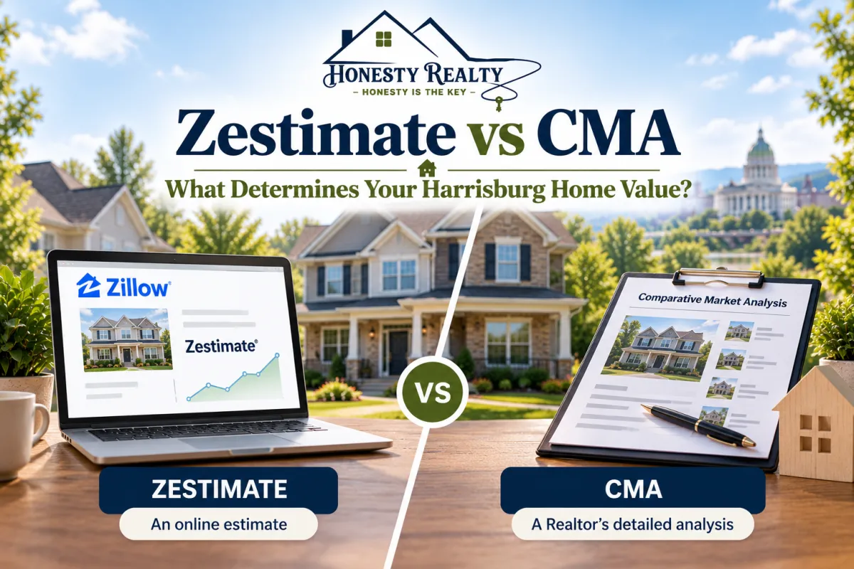 Zestimate vs CMA: What Determines Home Value in Harrisburg?