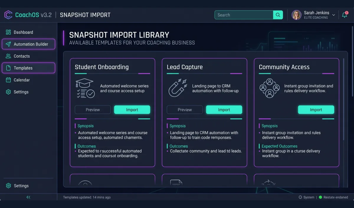 Backend architecture system interface screenshot