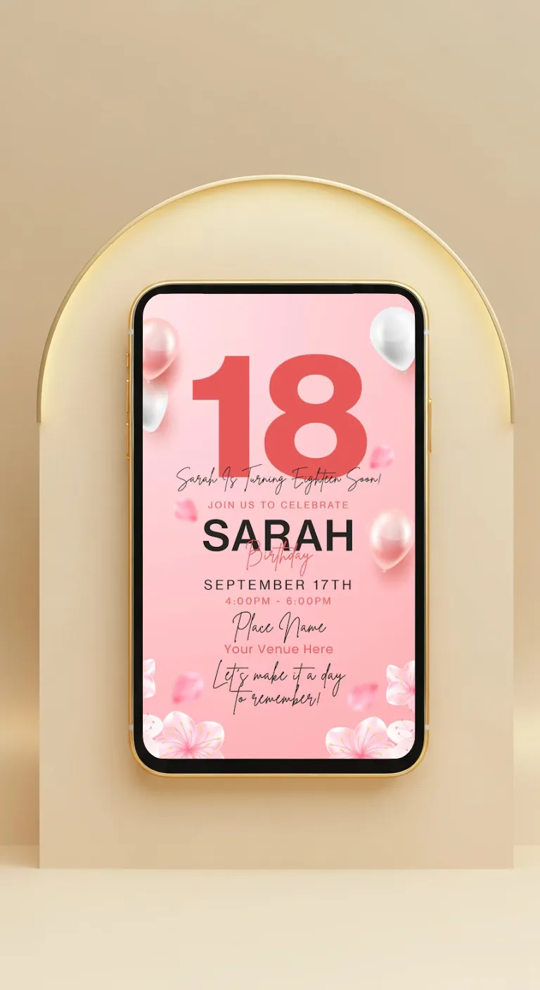 Debut Invitation Template Preview