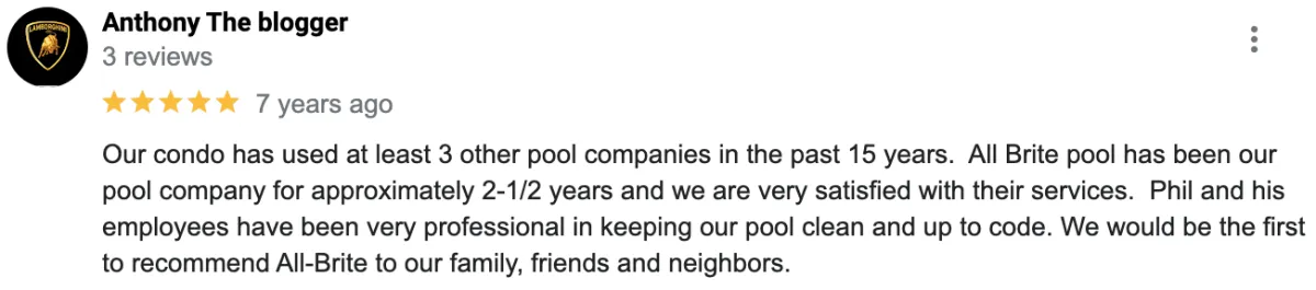 commercial pool service company