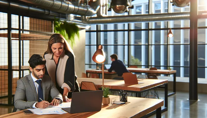 Diverse team collaborating on CRM automation tools in a modern Melbourne real estate office.